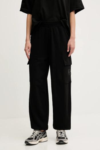 Tepláky EA7 Emporio Armani čierna farba, s potlačou, AF12473.7W000419