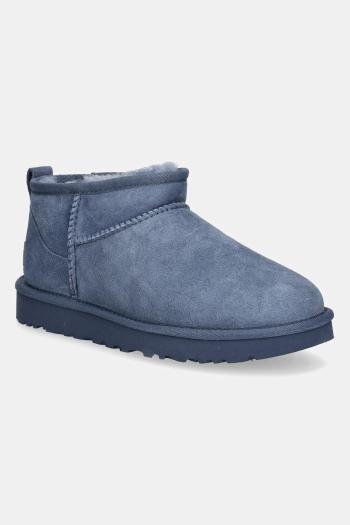 Semišové snehule UGG Classic Ultra Mini tmavomodrá farba, 1116109-DTB