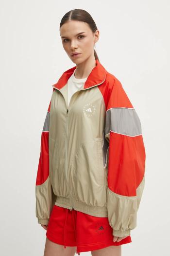 Bunda adidas by Stella McCartney dámska, béžová farba, prechodná, oversize, JI5133