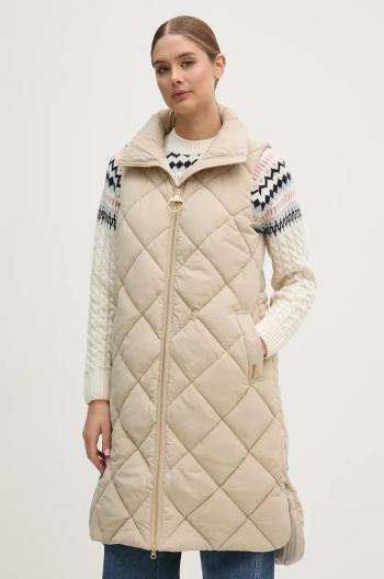 Vesta Barbour Leverton Puffer Gilet dámska, béžová farba, zimná, LGI0171