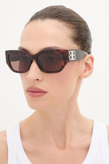 Slnečné okuliare Balenciaga dámske, hnedá farba, BB0361SK