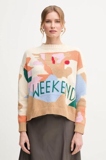 Sveter Weekend Max Mara dámsky, béžová farba, 2515361181600