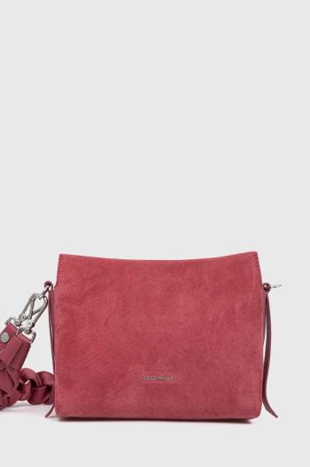 Semišová kabelka Coccinelle BOHEME SUEDE BIMATERIAL ružová farba, E1 P6P 58 01 01