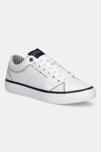 Tenisky Tommy Hilfiger TH HI VULC LOW CORE ITHACA biela farba, FM0FM05397