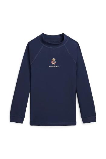 Detské tričko s dlhým rukávom na kúpanie Polo Ralph Lauren tmavomodrá farba, 322965066001