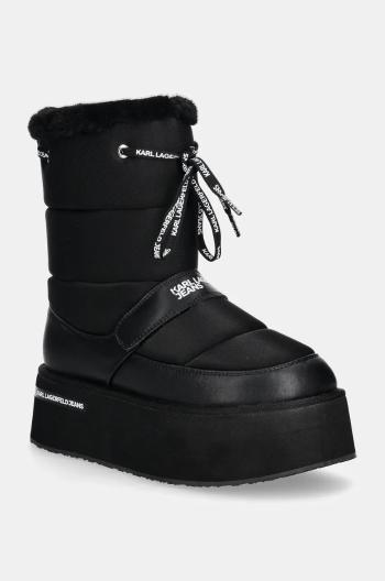 Snehule Karl Lagerfeld Jeans KLJ WEDGE čierna farba, KLJ47964