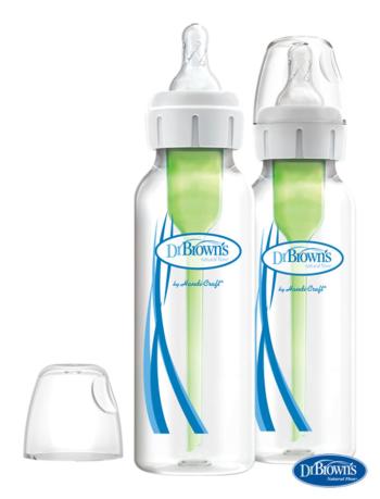 Dr.Brown´s Fľaša antikolik Options + úzka plast ružová 2 x 250 ml,DR.BROWN'S Fľaša antikolik Options+ úzka 2x250 ml plast