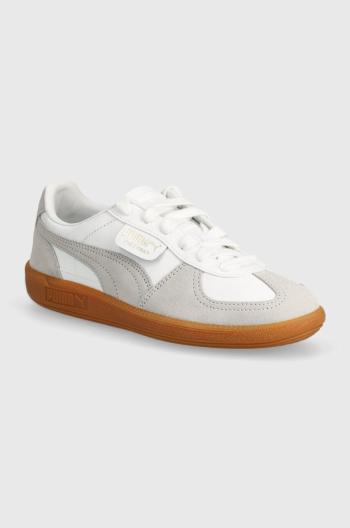 Kožené tenisky Puma Palermo biela farba, 396464