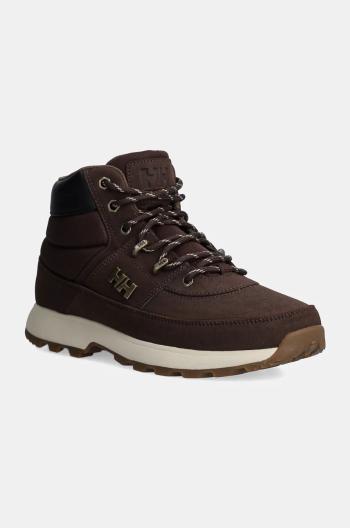 Topánky Helly Hansen Woodlands 2 pánske, hnedá farba, jemne zateplené, 12034