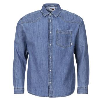 Tommy Jeans  TJM RLX WESTERN DENIM SHIRT  Košele s dlhým rukávom Modrá