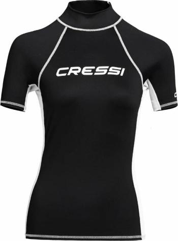 Cressi Rash Guard Lady Short Sleeve Tričko Black/White M