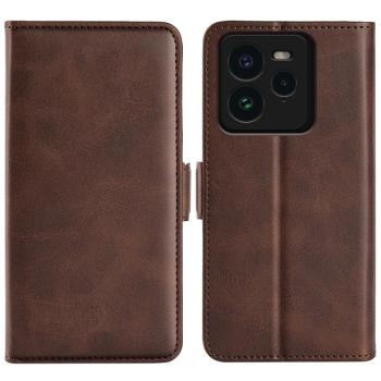 SIDE Peňaženkové puzdro pre Realme GT 7 Pro 5G tmavohnedé