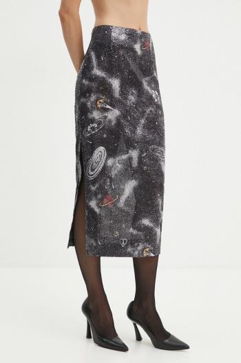 Sukňa Moschino Jeans midi, rovný strih, A0112 8738
