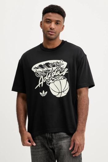Tričko adidas Originals Hot Shot Tee pánske, čierna farba, JY3650