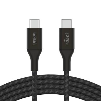 Belkin BOOST CHARGE ™ USB-C/USB-C kábel 240W, 2m, čierny - odolný