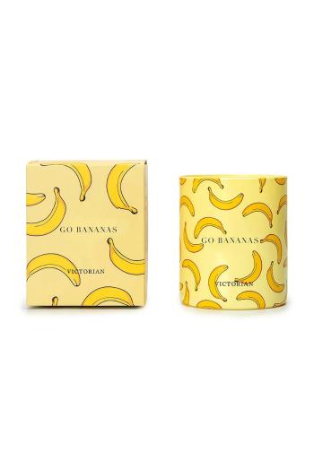 Vonná  sójová sviečka Victorian Go Bananas žltá farba