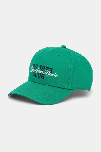 Bavlnená šiltovka Pepe Jeans TALBOT CAP zelená farba, vzorovaná, PM040570