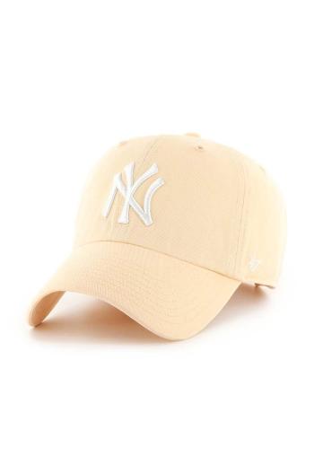 Šiltovka 47 brand MLB New York Yankees oranžová farba, s nášivkou, B-NLRGW17GWS-AF