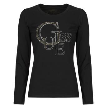 Guess  LS RN GUESS STUDDED LOGO TEE  Tričká s dlhým rukávom Čierna