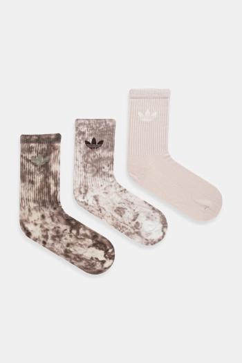 Ponožky adidas Originals Tie Dye Cr S 3-pak ružová farba, JY0237