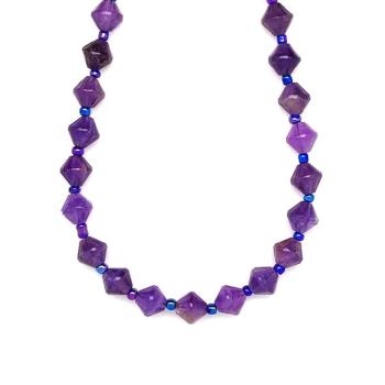 Ametiszt fazettált lampion 8x8mm