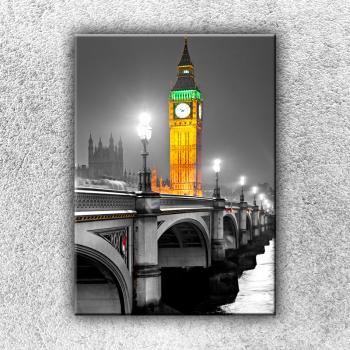Foto na plátne Big Ben vzlatej žiari 70x50 cm