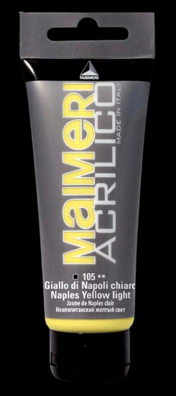 MAIMERI ACRILICO - Akrylové farby 105 - naples yellow light, 0,2 L