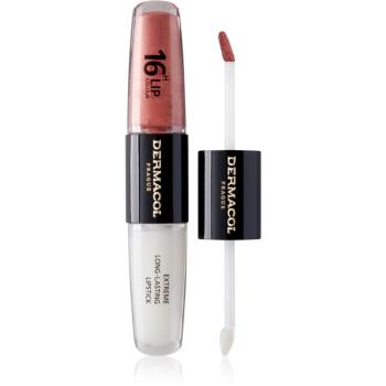 Dermacol 16H Lip Colour dlhotrvajúci rúž a lesk na pery odtieň 05 Sparkling Muse 2x4 ml