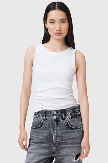 Bavlnený top AllSaints KATARINA biela farba, W192JC