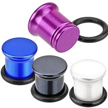 Metalický plug do ucha z akrylu - perleťové farby - Hrúbka: 8 mm, Farba: Biela