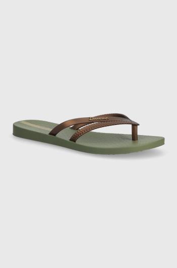 Žabky Ipanema BOSSA FEM dámske, zelená farba, na plochom podpätku, 82067-AQ497