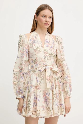 Šaty Twinset béžová farba, mini, áčkový strih, 251TT2154
