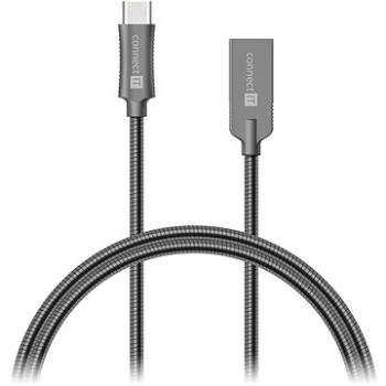 CONNECT IT Wirez Steel Knight USB-C 1m, metallic anthracite (CCA-5010-AN)