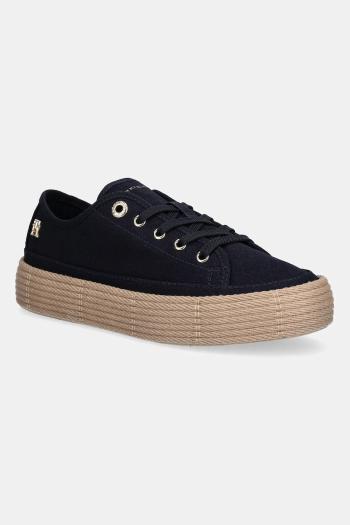 Tenisky Tommy Hilfiger VULC ESPADRILLE SNEAKER tmavomodrá farba, FW0FW08404