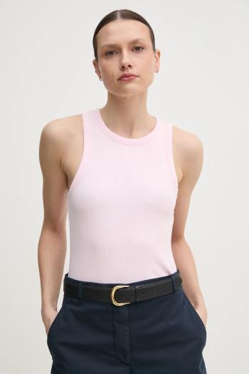 Top Tommy Hilfiger dámsky, ružová farba, WW0WW38635