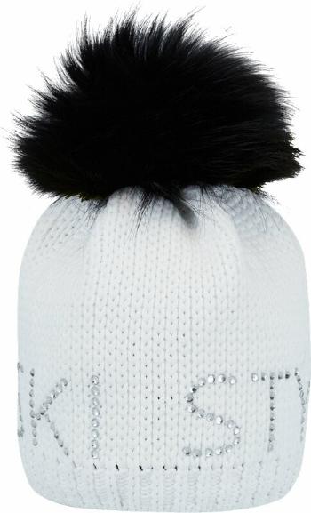 Sportalm Aris Ski Womens Beanie with Fur Optical White UNI Lyžiarska čiapka