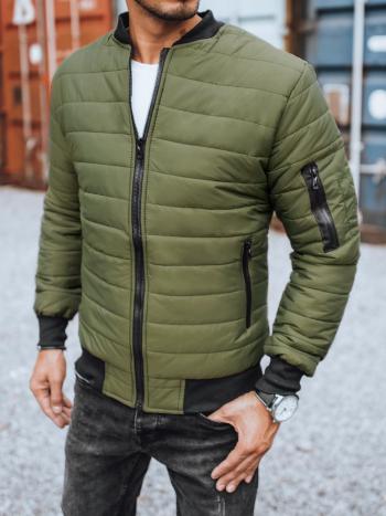 Moderná zelená bomber bunda skl.