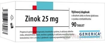 GENERICA Zinok 25 mg tbl 1x90 ks