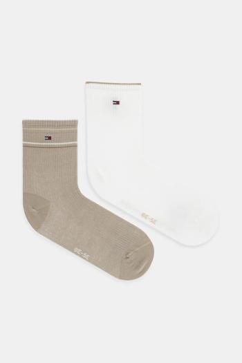 Ponožky Tommy Hilfiger 2-pak dámske, béžová farba, 701232614