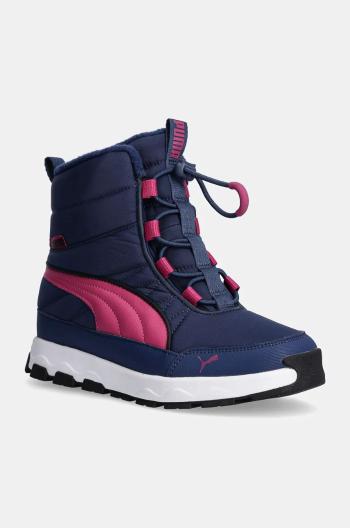 Detské zimné topánky Puma Evolve Boot Jr tmavomodrá farba