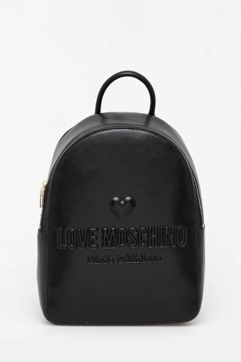 Ruksak Love Moschino dámsky, čierna farba, malý, jednofarebný, JC4222PP0MKF0000