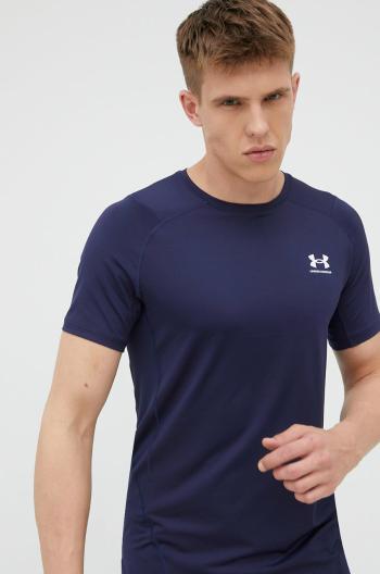 Tréningové tričko Under Armour 1361683410 tmavomodrá farba, jednofarebné