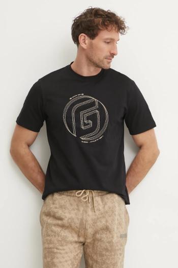 Tričko Guess KEFKA pánske, čierna farba, s nášivkou, Z5RI01 J1314