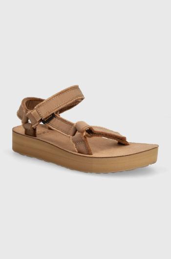 Teva szandál Midform Universal Canvas barna, női, platformos, 1127570