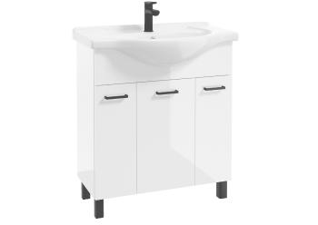 ArtDef Kúpeľnová skrinka s umývadlom NOVELTY White D75 | 75 cm