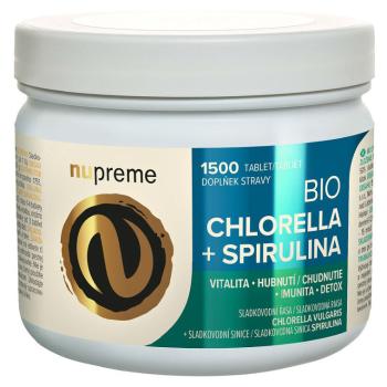 NUPREME Chlorella + Spirulina BIO Jumbo 1500 tabliet