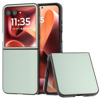 LEATHER Ochranný kryt pre Motorola Razr 60 Ultra svetlozelený