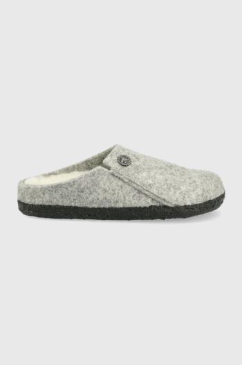 Detské vlnené papuče Birkenstock šedá farba