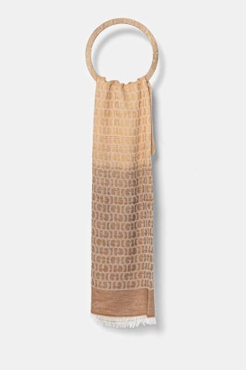 Šál Guess dámsky, hnedá farba, vzorovaný, AW5279 COT03