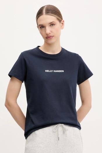 Bavlnené tričko Helly Hansen CORE dámske, tmavomodrá farba, 54591